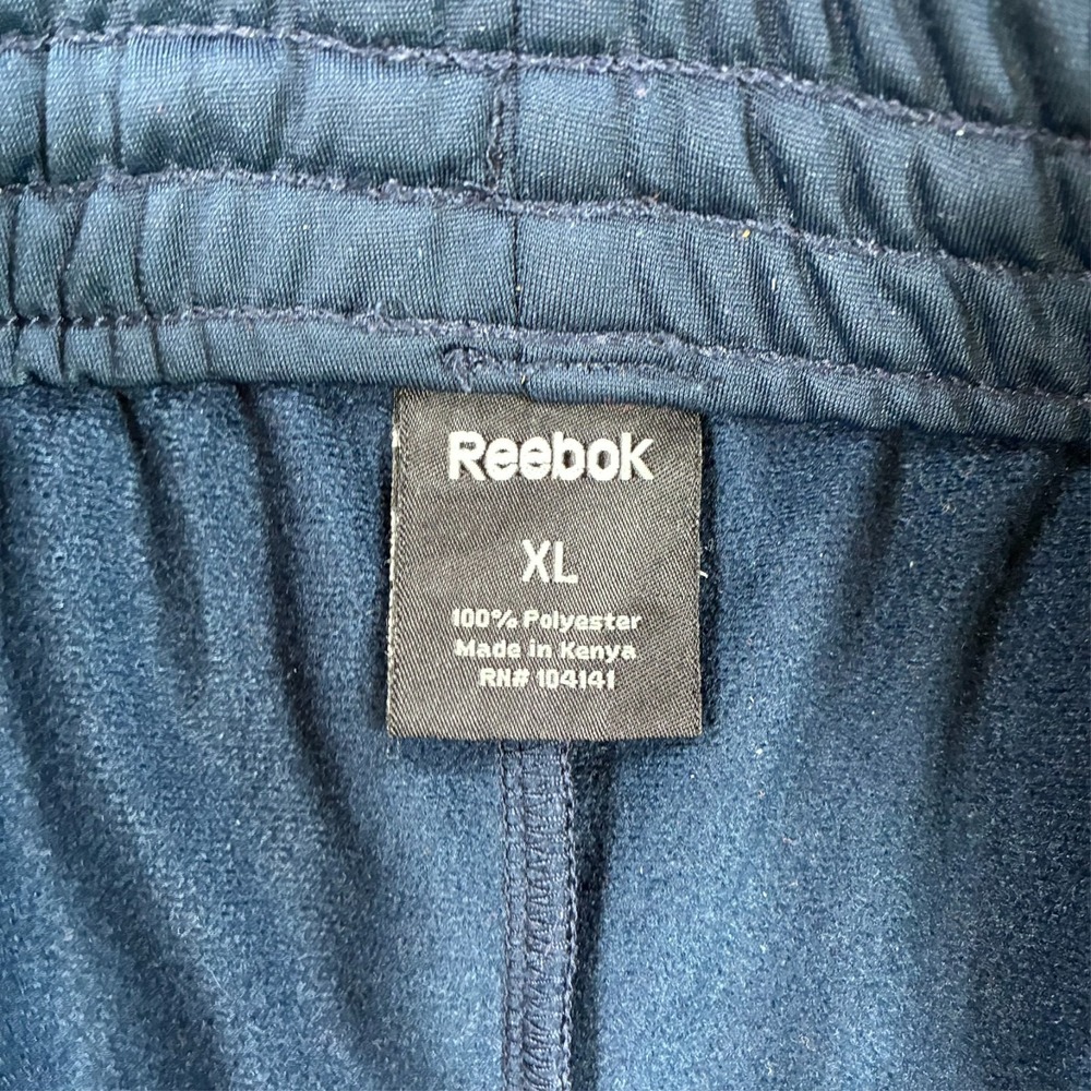 Reebok Track Pants Mens Size XL Navy Blue Orange Pull On Athletic Warm Up Y2K - Picture 4 of 11